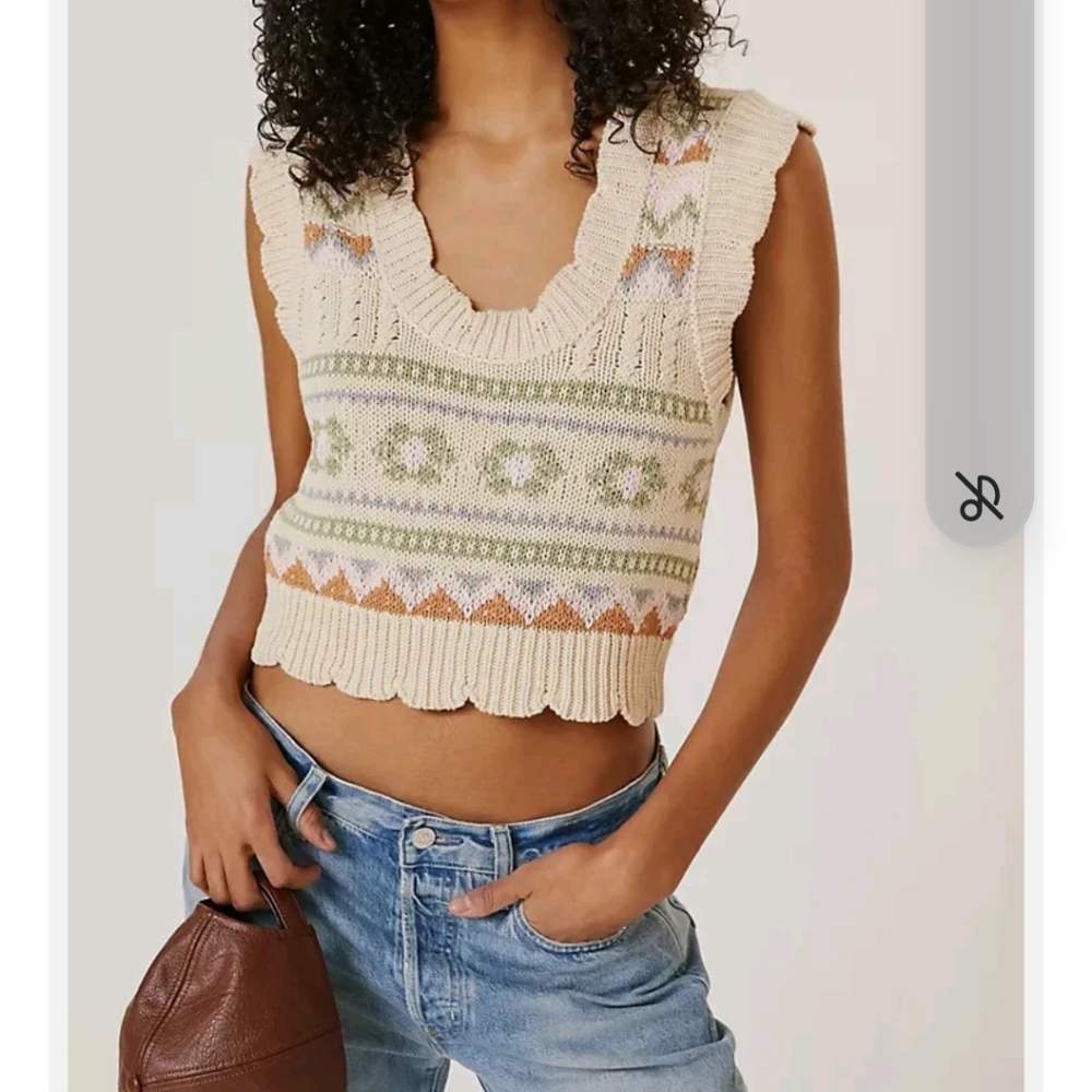 Anthropologie Scalloped Sweater Vest